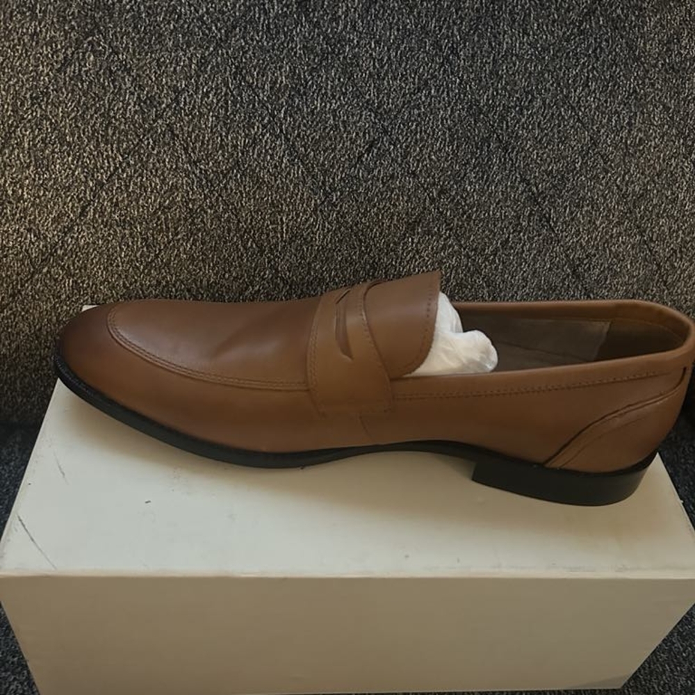 Jos. A. Bank Tan Leather Slip-On Loafers